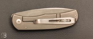 Couteau "Citizen full custom" par Sacha Thiel - Titane texturé et RWL34