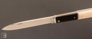 Couteau " Effilé "  par Adrien Vautrin - Mammouth et corne noire