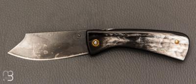 Couteau " Eustache " piémontais par Geoffroy Gautier - Corne noire