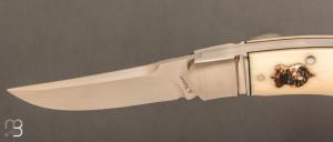   Couteau  " Fox #0 Lock Back" par Aleksandr Vetrov - Micarta / M390