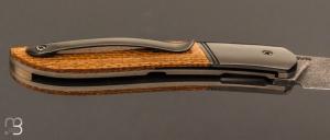 Couteau " Gyr " front flipper custom par Tim Bernard - Micarta  et Zirconium