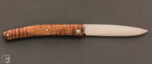 Couteau " Harpo " custom par Anthony Brochier - Koa et lame en RWL34
