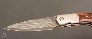   Couteau " K-Marade " custom de Michel Grini - Curly gidgee et lame Suminagashi