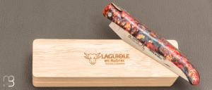    Couteau Laguiole en Aubrac Collection Cosmos modèle " Big-Bang " - Loupe de sureau