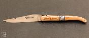Couteau Laguiole en Aubrac 12 cm manche en croûte de mammouth avec mitre centrale