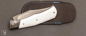  Couteau  " Lazy Clip " de collection par Olivier Ouertal - Corian et lame en RWL-34