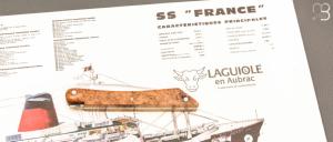 Couteau "Le France " par Laguiole en Aubrac - Teck