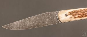 Couteau " Le Passager " de Pierre Thomas - Atelier Odae - Bois de cerf