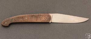  Couteau  "  Le Passager " de Pierre Thomas - Atelier Odae - Bronze bruni