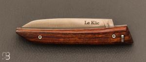 Couteau " Le Klic " par JP Hontanx - Bois de fer et 12c27N