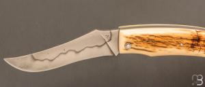   Couteau " M8 " de Silvain Dixneuf - Ivoire de mammouth et C130