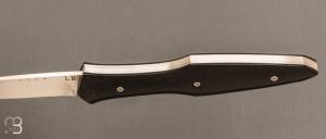    Couteau "Magna Pinna" fait main par Laraud Blade  - Ebène et 14C28