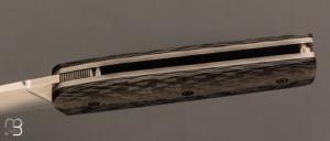 Couteau " Mastard " custom par Christophe Arbogast - Fibre de carbone et lame en RWL34