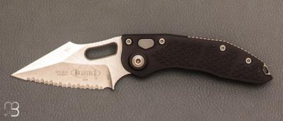 Couteau Automatique Microtech - Stich - A S/E Stonewash Full Serrated 169-12