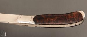 Couteau " Mini-Mix " pliant artisanal de Cyril Kalisz - Bois de fer et RWL34