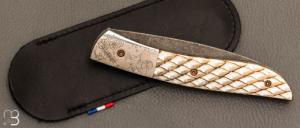  Couteau " le Névé " par Tim Bernard - Cuirasse de brochet alligator