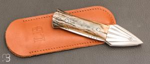   Couteau " L'Oegopsyde " fait main par Laraud Blade  - Ivoire de mammouth et 14C28