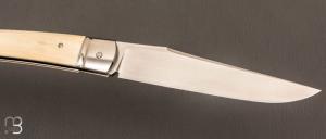    Couteau  " Pièce unique " par Laurent Gaillard - Bois de cerf et 14C28N