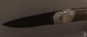    Couteau " Rokh S" par Florian Keller - Fibre de carbone et damas