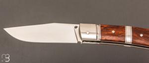   Couteau " Rumilly " par Philippe Lemonnier - Loupe de bois de fer d'Arizona et lame en RWL34 