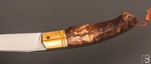  Couteau " SHELBY XL " custom par Arnaud Dallier - Bouleau stabilisé et RWL-34