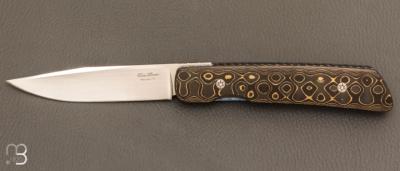  Couteau " Slimvubu " par Des Horn - Fatcarbon "Unigold" et lame en Nitrobe 77