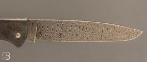 Couteau " Slipjoint " custom par Anthony Brochier - Damas