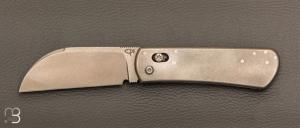   Couteau " Smart " par Éric Parmentier - Titane sablé et lame en Niolox