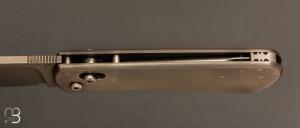   Couteau " Smart " par Éric Parmentier - Titane sablé et lame en Niolox