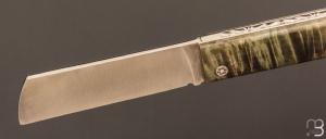 Couteau " Snard " par Tom Fleury - Bouleau madré stabilisé