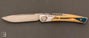   Couteau de poche T3 par J.-P. Suchéras - Buis rivière et X50CrMoV15N