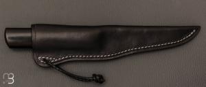 Couteau " Tanto "  de Jean Paul Sire - Ebène et lame forgée acier C130