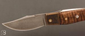    Couteau  "  Truand " par Tony Ruot - Manguier stabilisé et lame en RWL34