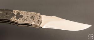 Couteau "Urubu Seamless" liner lock par Carlo Cavedon - CavedonArt