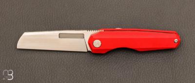 Couteau  "  Vero Engineering Neuron Red G10 Hand Satin "