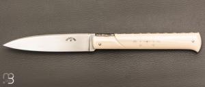 Couteau  " Yssingeaux " d'exception par Pascal et Isabelle Graveline - Mammouth clout� d'or et RWL34