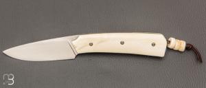  Couteau " Pièce unique " custom par Christophe Arbogast - Ivoire de phacochère et RWL34