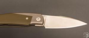     Couteau  " custom " pliant de David Lespect - G10 / Titane et RWL34