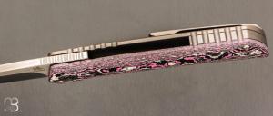 Couteau de poche Katsu - ZK03 - Fatcarbon® Rose et ZDP189