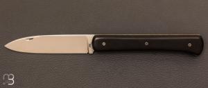 Couteau custom de poche en bne et lame D2 par Eric Albert