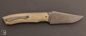 Couteau " custom " liner lock Micarta et D2 de Berthelemy Gabriel - La Forge Agab