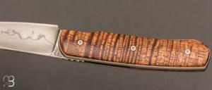   Couteau " liner lock " custom de David Lespect - Koa et C105