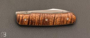   Couteau " liner lock " custom de David Lespect - Koa et C105