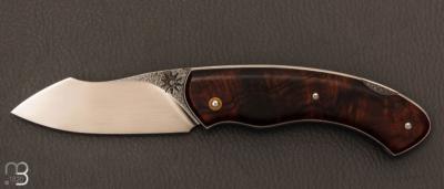 Couteau " lock-back " custom par Silas Coutellerie - Bois de fer et N690Co