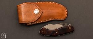 Couteau " lock-back " custom par Silas Coutellerie - Bois de fer et N690Co