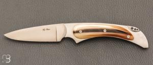   Couteau pliant " Lock-back " Maison des Couteliers  - Corne blonde