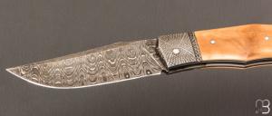  Couteau " Ipanema " custom par David Breniere - Ivoire de mammouth et lame damas