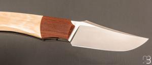 Couteau " custom " de Berthelemy Gabriel - La Forge Agab - Ivoire de mammouth et RWL34