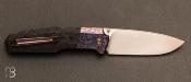 Couteau " Fif20 by CKF " ZircuTi et fibre de carbone marble par CKF Knives et Philippe Jourget