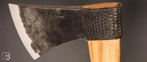  Hache Style « forestière » par Frederic Maschio - Rape / Tranchant C70  et manche en frêne